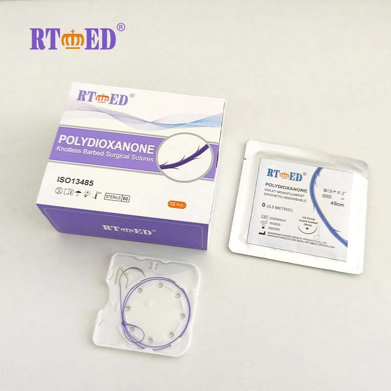 Absorbable knotfree barb suture